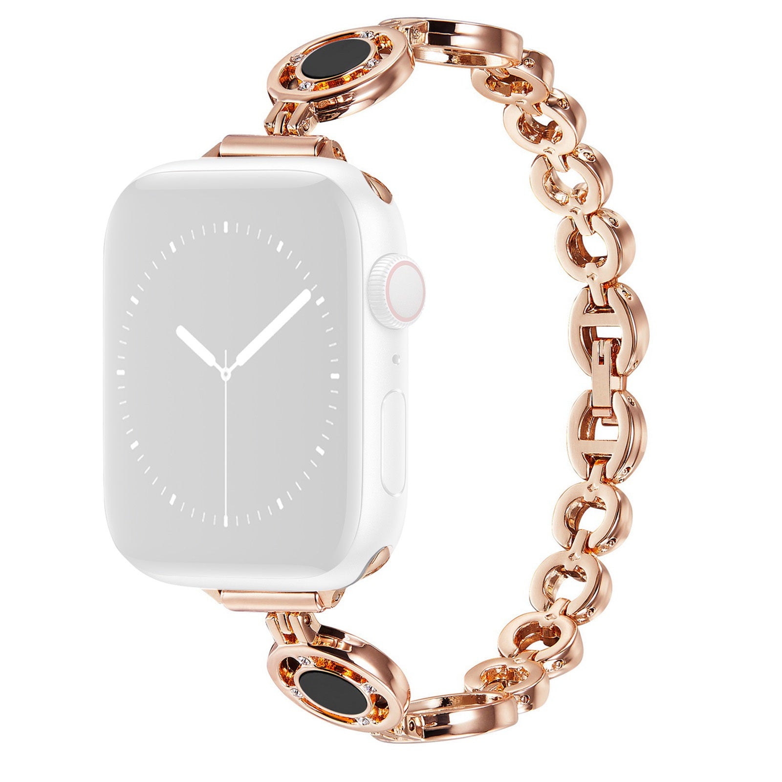 For Apple Watch Ultra 2 49mm Series 9 45mm SE (2023) 44mm Ultra 49mm 8 7 45mm 6 5 4 SE (2022) SE 44mm 3 2 1 42mm Slim Watch Band Rhinestone Decor Zinc Alloy Wrist Strap Bracelet For Apple Watch Ultra 2 49mm Series 9 45mm SE (2023) 44mm Ultra 49mm 8 7 45mm 6 5 4 SE (2022) SE 44mm 3 2 1 42mm Slim Watch Band Rhinestone Decor Zinc Alloy Wrist Strap Bracelet